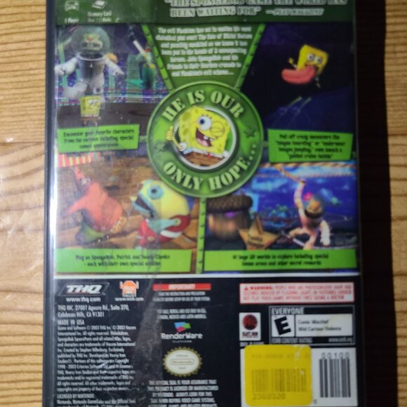 Spongebob Squarepants Battle for Bikini Bottom Nintendo Gamecube Game (AS IS) - Picture 6 of 6